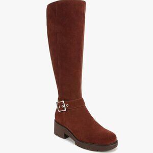 Like New - Naturalizer Darry Water Repellent Knee High Suede Boot wide calf
